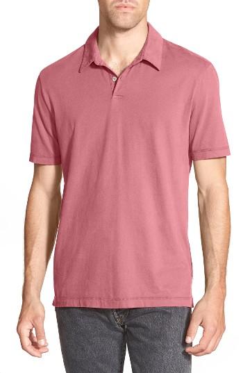Men's James Perse Slim Fit Sueded Jersey Polo (s) - White
