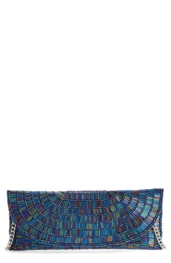 Nina Denelle Beaded Clutch - Blue