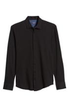 Men's Stone Rose Flame Contemporary Fit Sport Shirt (l) - Black