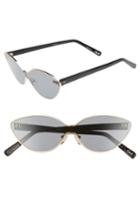 Women's Elizabeth And James Mack 140mm Cat Eye Shield Sunglasses - Gold/ Smoke