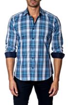 Men's Jared Lang Plaid Sport Shirt, Size - Blue