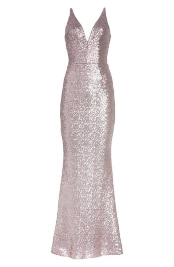 Women's Dress The Population Harper Mermaid Gown, Size - Pink