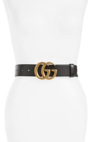 Women's Gucci Stripe Belt - Vrv/ Nero