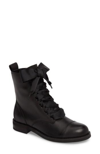 Women's Bp. Lex Lace-up Combat Boot .5 M - Black