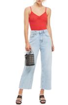 Women's Topshop Polka Dot Bodysuit Us (fits Like 0-2) - Red