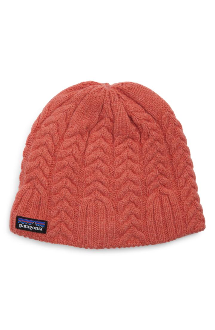 Women's Patagonia Cable Beanie - Red