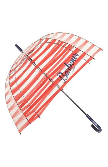 Women's Barbour Stripe Bubble Umbrella - Red