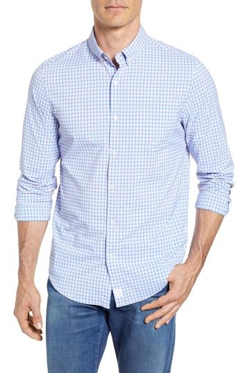 Men's Vineyard Vines Oyster Pond Slim Fit Plaid Sport Shirt - Blue
