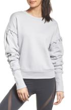 Women's Alo Lattice Long Sleeve Pullover - Grey