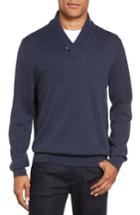 Men's Nordstrom Men's Shop Cotton & Cashmere Shawl Collar Sweater - Green
