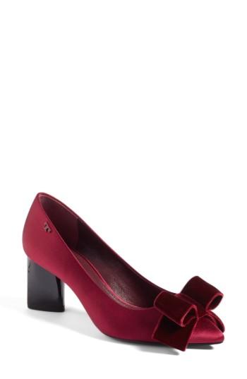 Women's Tory Burch Viola Bow Pump M - Burgundy