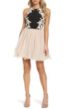 Women's Blondie Nites Applique Fit & Flare Dress - Beige