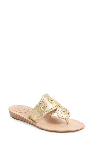 Women's Jack Rogers 'capri' Thong Sandal M - Metallic