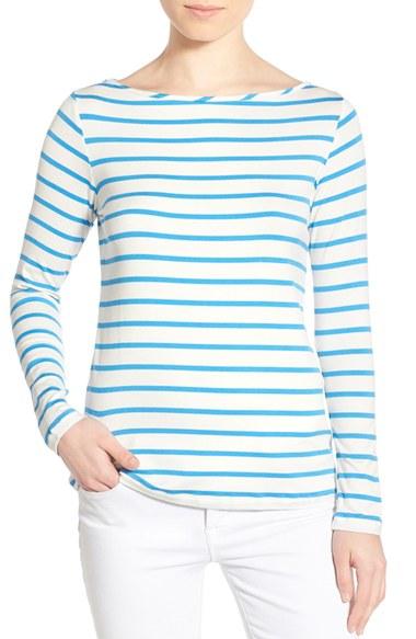 Women's Amour Vert 'francoise' Nautical Long Sleeve Top - White