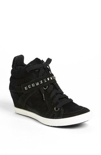 Splendid 'hayden' Wedge Sneaker Womens Black Suede
