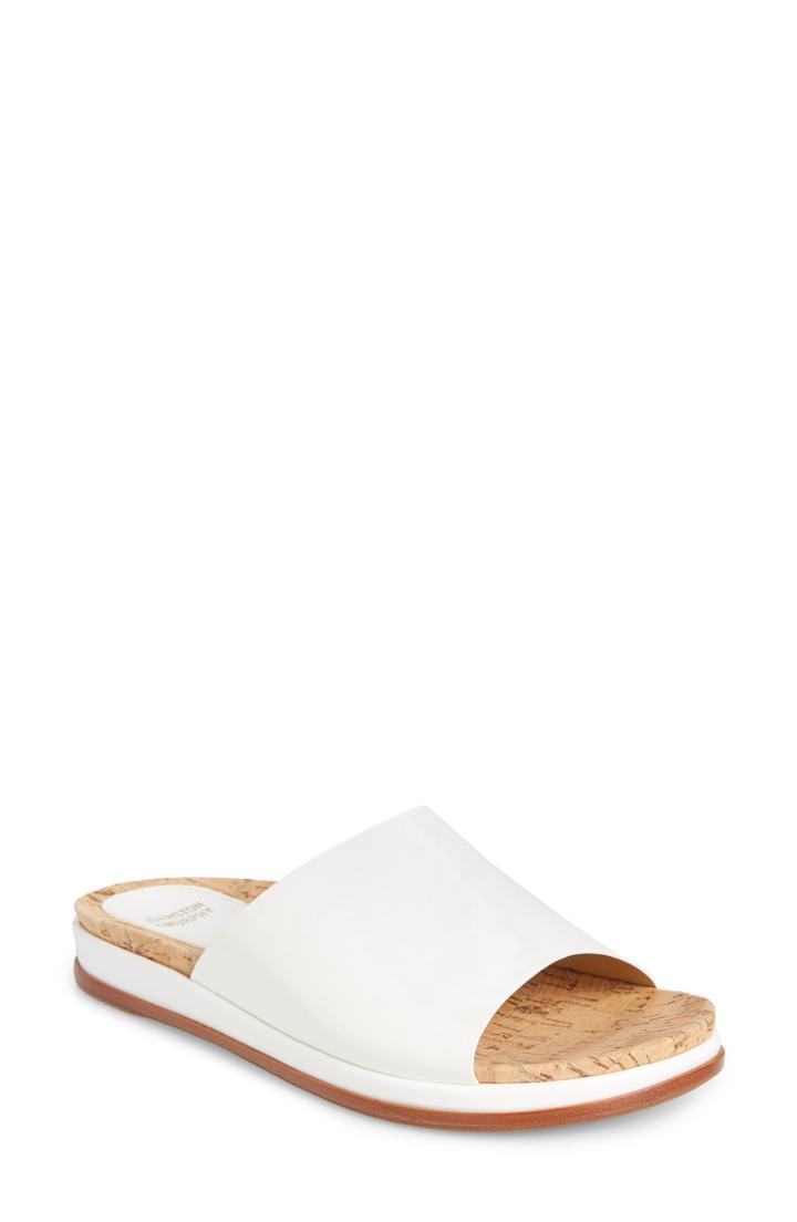 Women's Johnston & Murphy Jenny Slide Sandal M - White