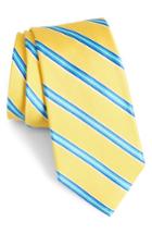 Men's Nordstrom Men's Shop Chester Stripe Silk Tie, Size - Yellow