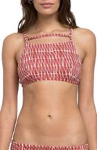 Women's Rvca Triangle Row High Neck Bikini Top