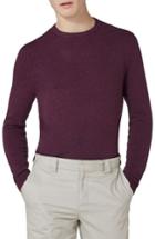 Men's Topman Crewneck Sweater, Size - Burgundy