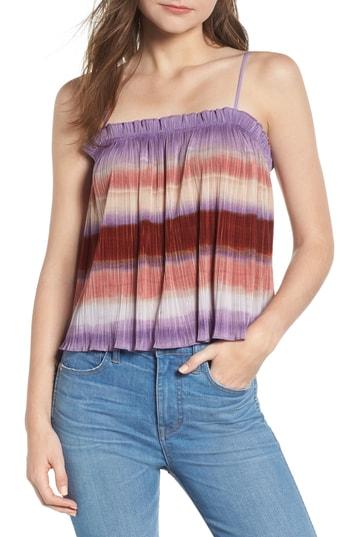 Women's Madewell Texture & Thread Micropleat Tank Top, Size - Orange