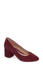 Women's Taryn Rose Rochelle Block Heel Pump .5 M - Red