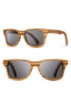 Men's Shwood 'canby' 54mm Wood Sunglasses - Zebrawood/ Grey
