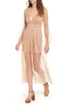 Women's For Love & Lemons All That Glitters Midi Dress - Beige