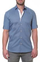 Men's Maceoo Fresh Aztec Print Sport Shirt (s) - Blue