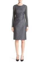 Women's Max Mara Ragazza Gathered Wool Dress - Grey