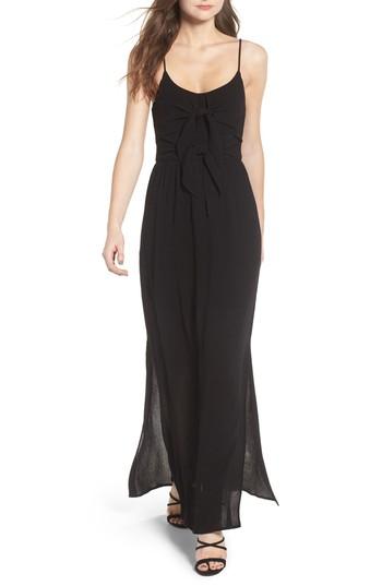 Women's Wayf Tie Front Maxi Dress - Black