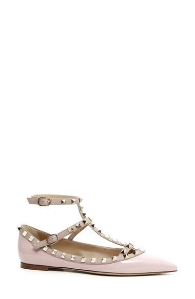 Women's Valentino 'rockstud' T-strap Flat