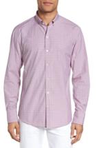 Men's Zachary Prell Balestier Trim Fit Plaid Sport Shirt - Pink