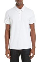 Men's Rag & Bone Standard Issue Regular Fit Slub Cotton Polo, Size - White