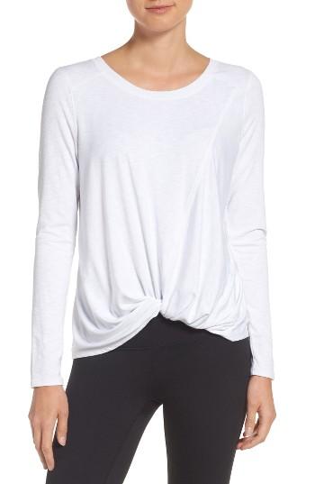 Women's Zella Twist & Breathe Reversible Tee, Size - White