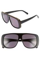Women's Stella Mccartney 57mm Flat Top Sunglasses - Black/ Grey