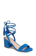 Women's Bp. Karla Block Heel Ankle Wrap Sandal M - Blue