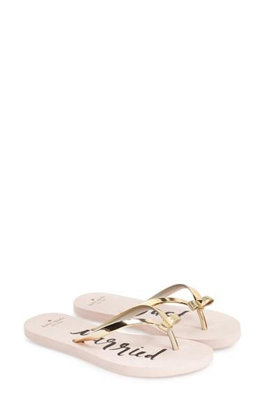 Women's Kate Spade New York 'nadine' Flip Flop M - Metallic