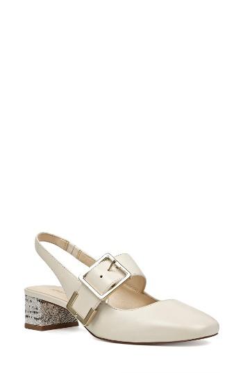 Women's Nine West Wendor Slingback Pump .5 M - White