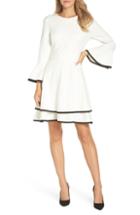 Women's Eliza J Bell Sleeve Fit & Flare Dress (similar To 14w) - Ivory
