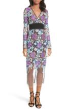 Women's Diane Von Furstenberg Banded Lace Overlay Dress - Blue