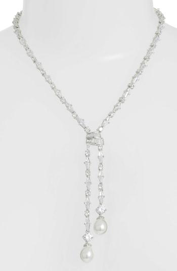 Women's Nina Crystal & Imitation Pearl Bolo Necklace