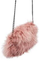 Topshop Riga Feather Crossbody Bag - Pink