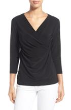 Women's Nic+zoe Solid Faux Wrap Top