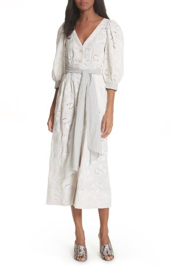 Women's Rebecca Taylor Garden Eyelet Midi Dress - White