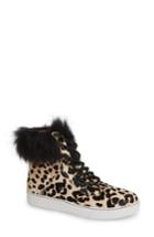 Women's Linea Paolo Gigi Ii Genuine Calf Hair & Faux Fur High Top Sneaker M - White