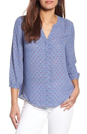 Petite Women's Nydj Pleat Back Blouse P - Pink