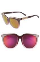 Women's Moschino 55mm Special Fit Mirrored Cat Eye Sunglasses -