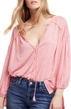 Women's Free People Just A Henley Top - Pink