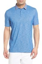 Men's Stone Rose Flame Knit Polo (xxl) - Blue