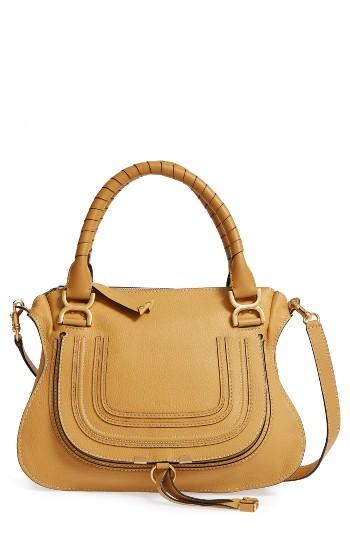 Chloe 'medium Marcie' Leather Satchel - Yellow